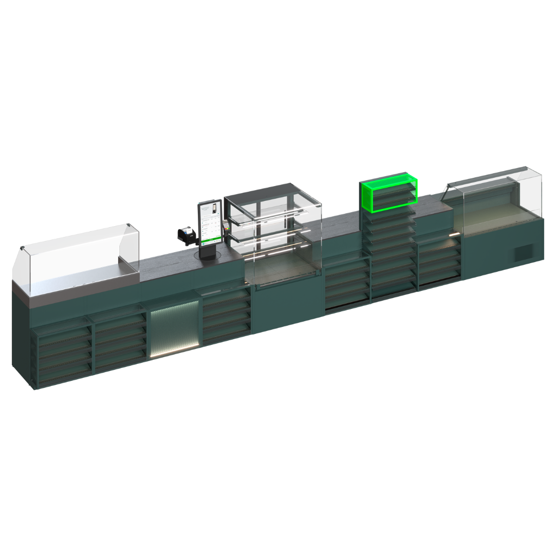 Промо-зона и импульсные стеллажи PULSAR