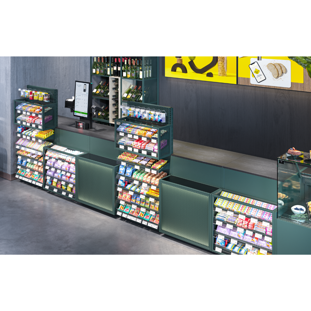 Промо-зона и импульсные стеллажи PULSAR