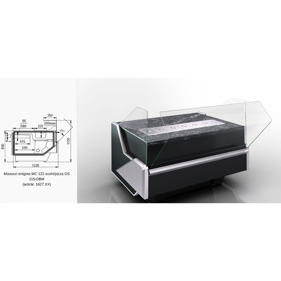 Витрина Missouri enigma MC 122 sushi/pizza OS 115-DBM - 1250