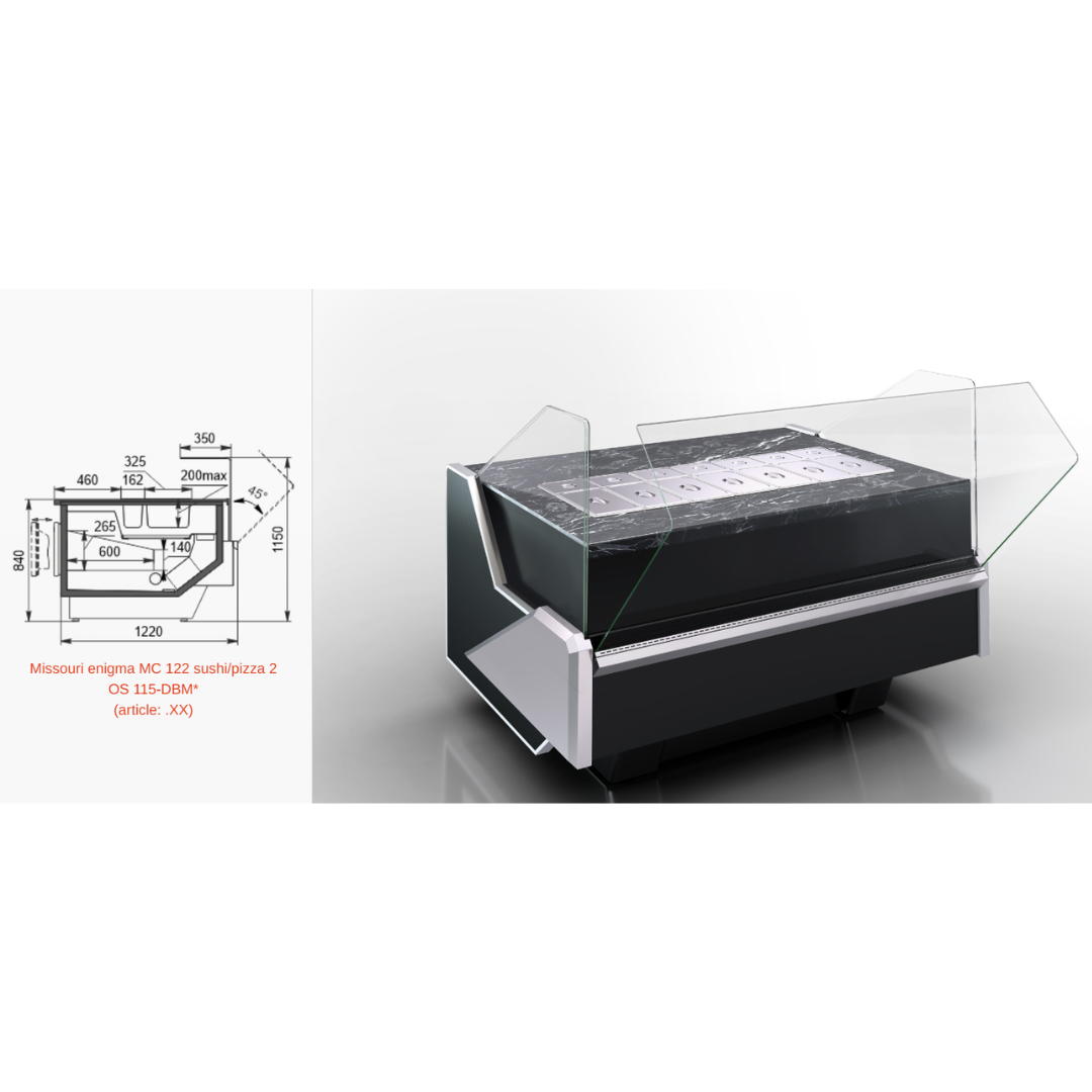 Витрина Missouri enigma MC 122 sushi/pizza OS 115-DBM - 1250