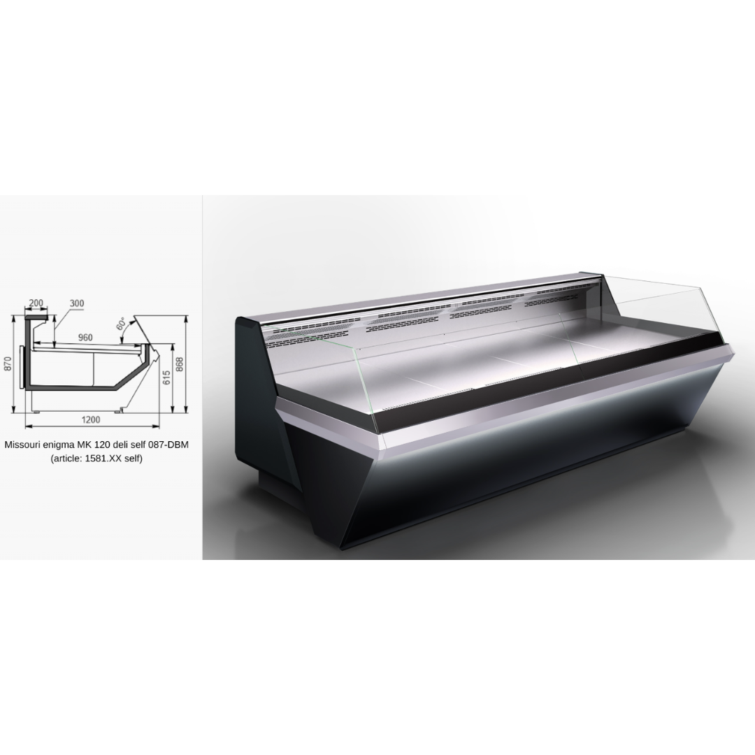 Витрина Missouri enigma MK 120 deli OS 120-DBM - 1250