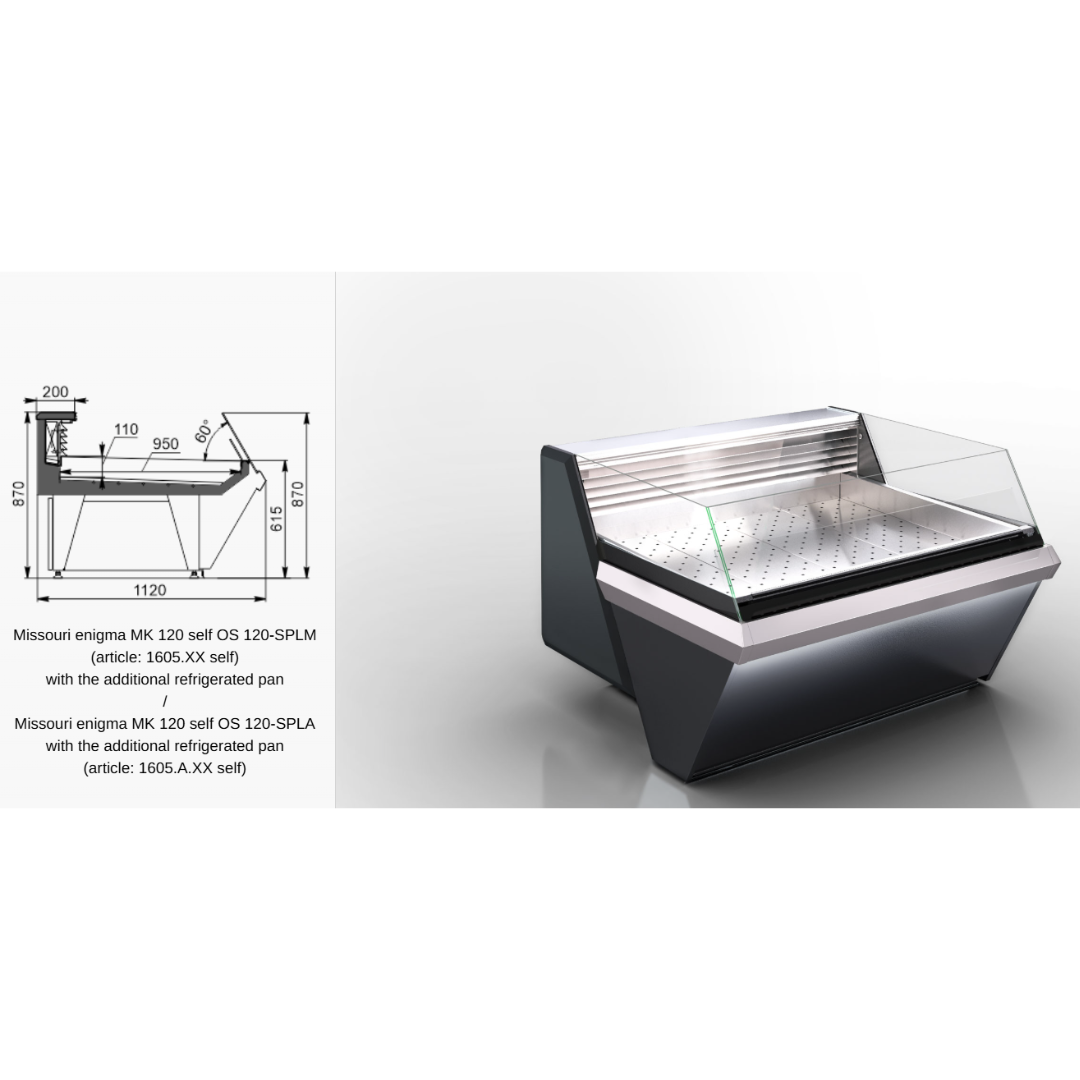 Витрина Missouri enigma MK 120 fish self 120-SPLM/SPLA - 1250