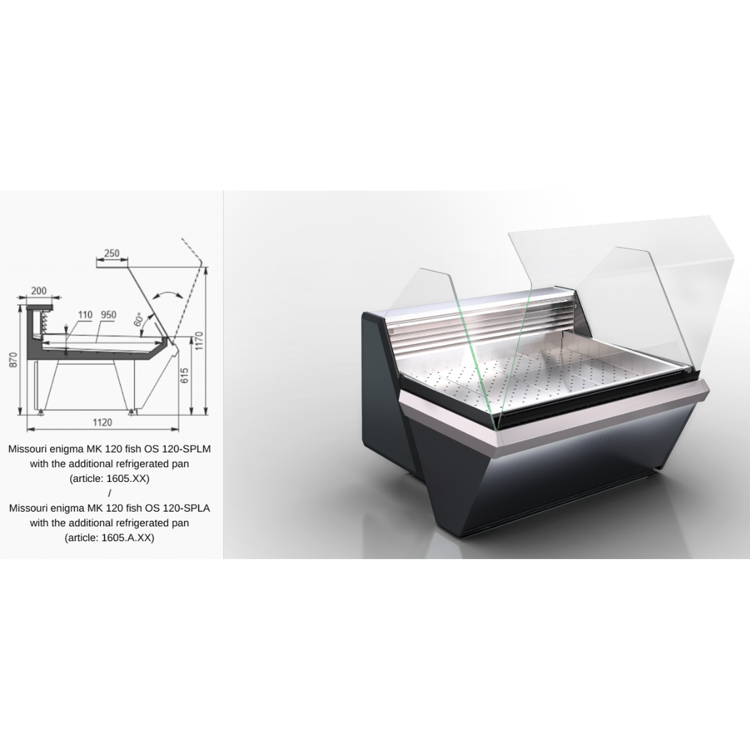 Витрина Missouri enigma MK 120 fish self 120-SPLM/SPLA - 1250