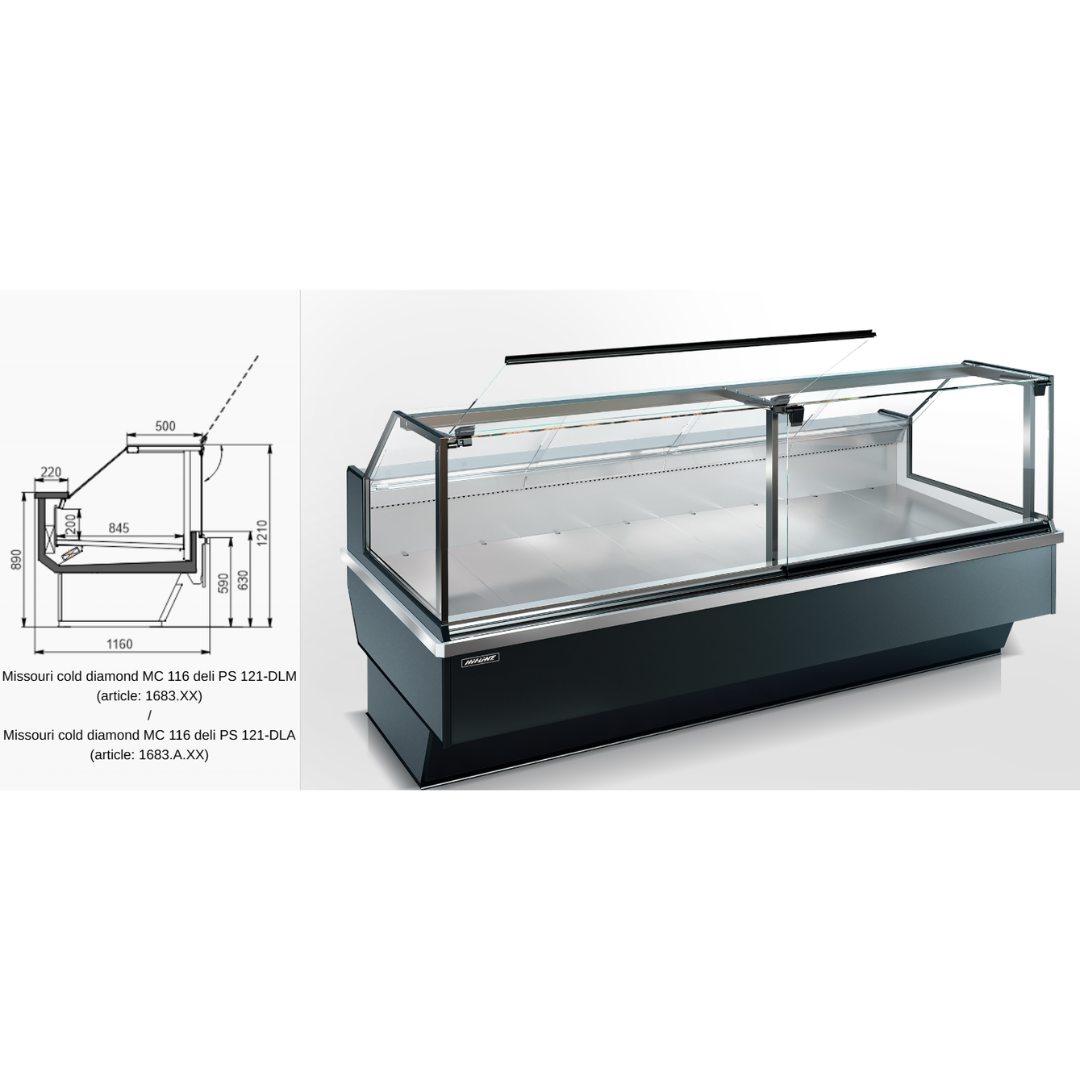Витрина Missouri cold diamond MC 116 deli PS 121-DLA - 3750