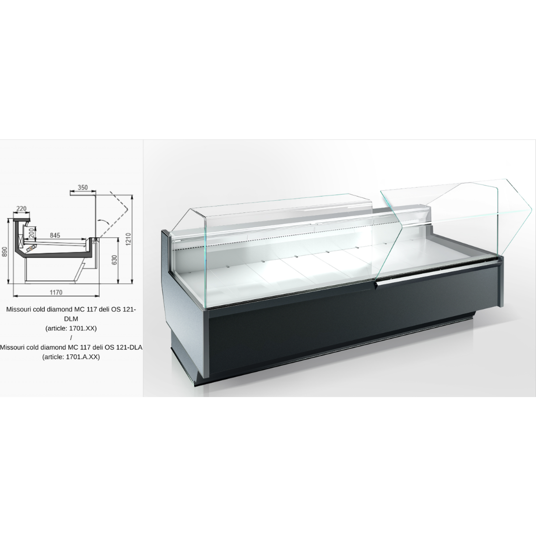Витрина Missouri cold diamond MC 117 deli OS 121-DLM/DLA - 937