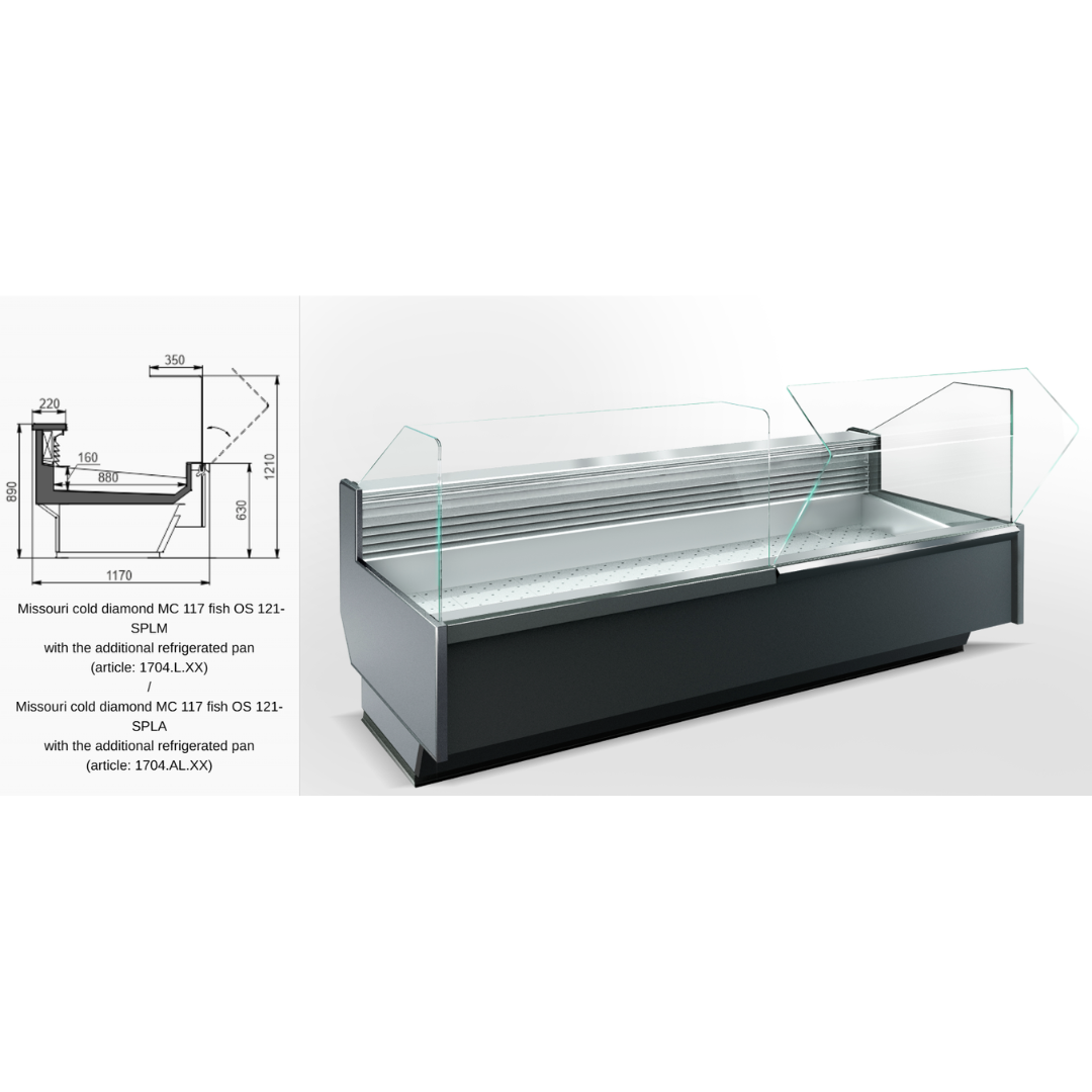 Витрина Missouri cold diamond MC 117 fish OS 121-SPLA - 2500