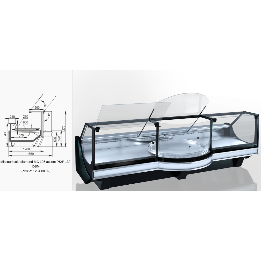 Акцентная витрина Missouri cold diamond MC 126 PS/P/self M