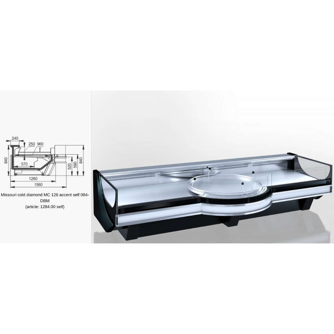 Акцентная витрина Missouri cold diamond MC 126 PS/P/self M