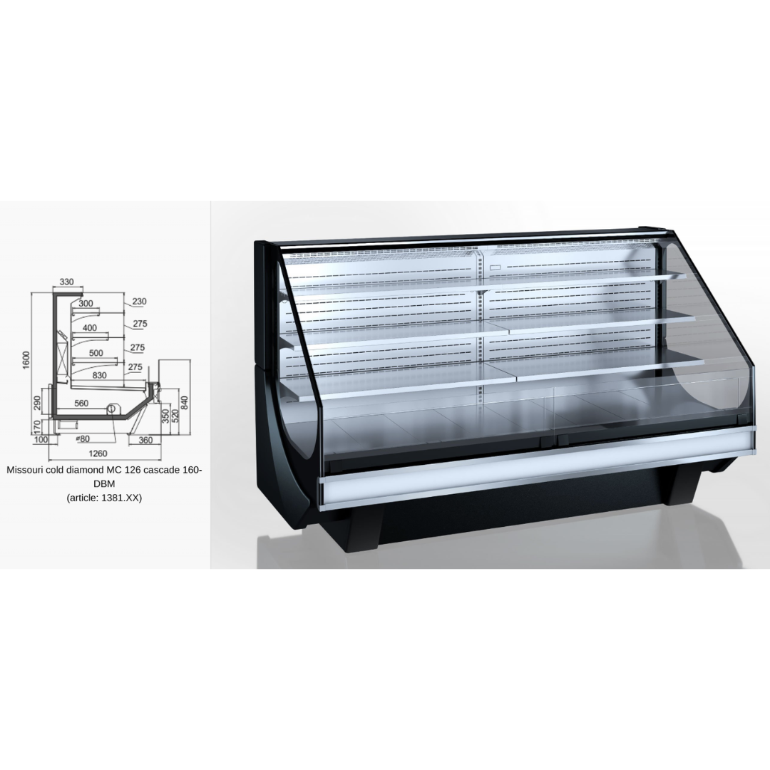Холодильная витрина Missouri Cold Diamond MC 126 Cascade M — угловые элементы