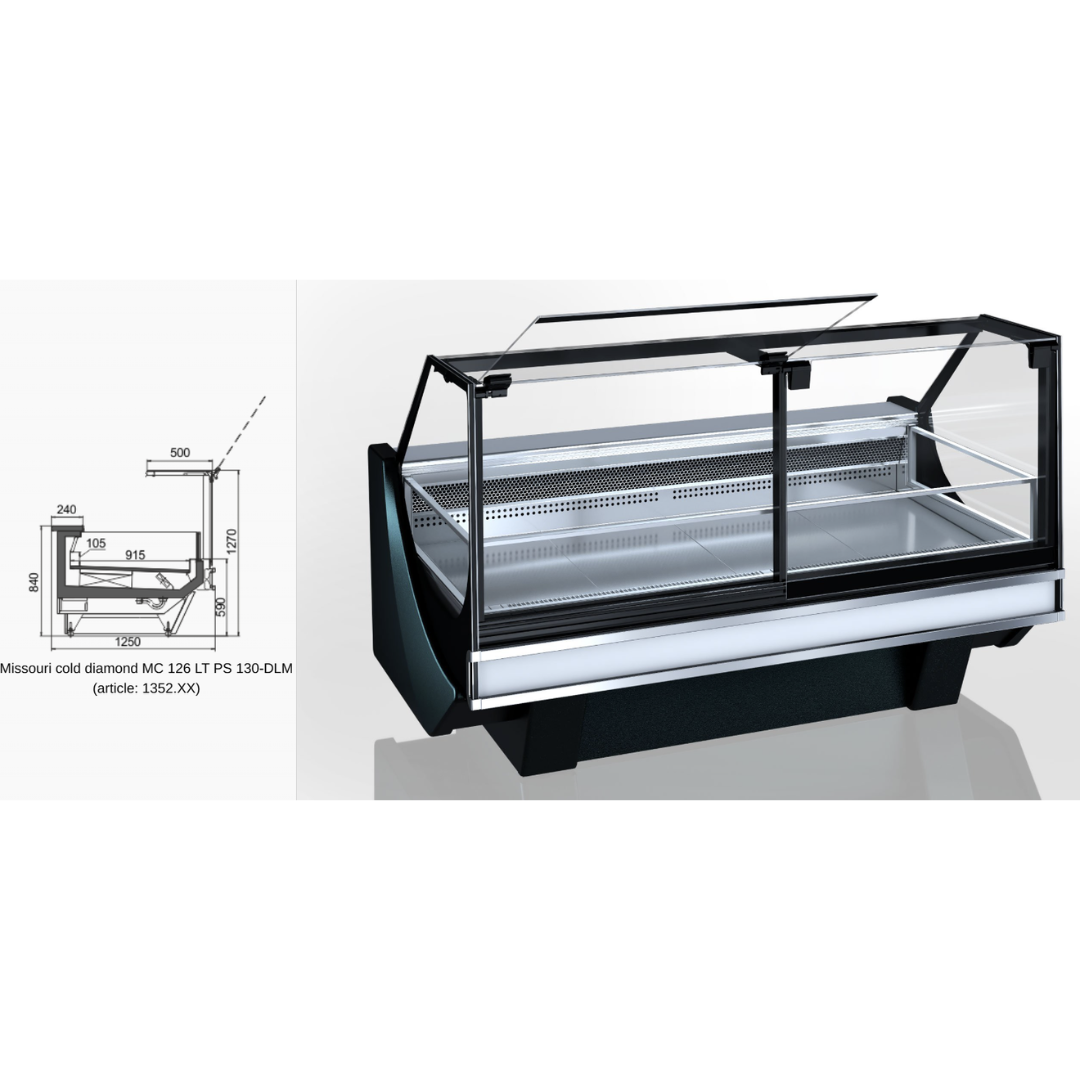 Витрина Missouri cold diamond MC 126 LT PS 130-DLM - 1250