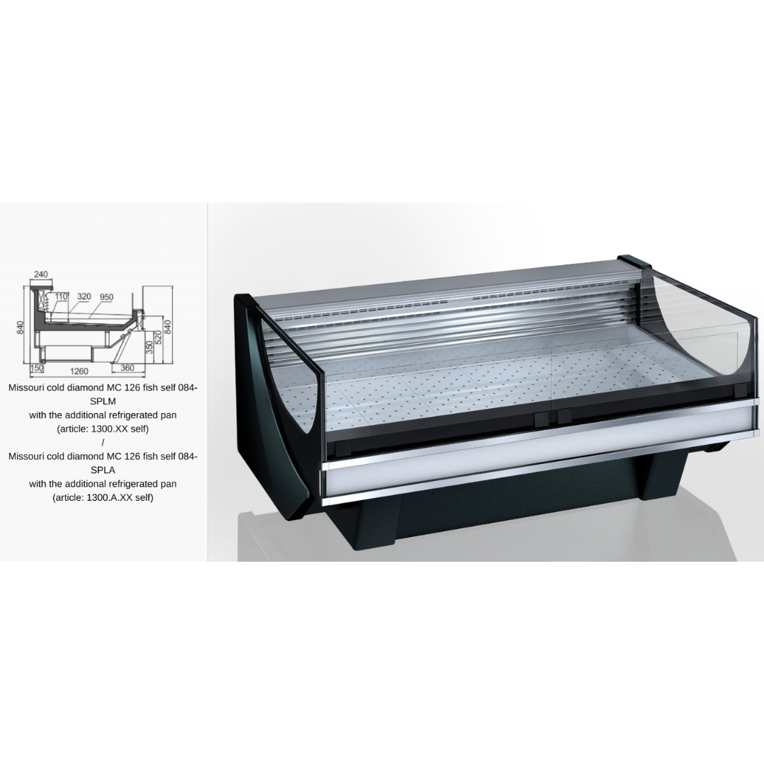 Витрина Missouri cold diamond MC 126 fish self 084-SPLA - 1875