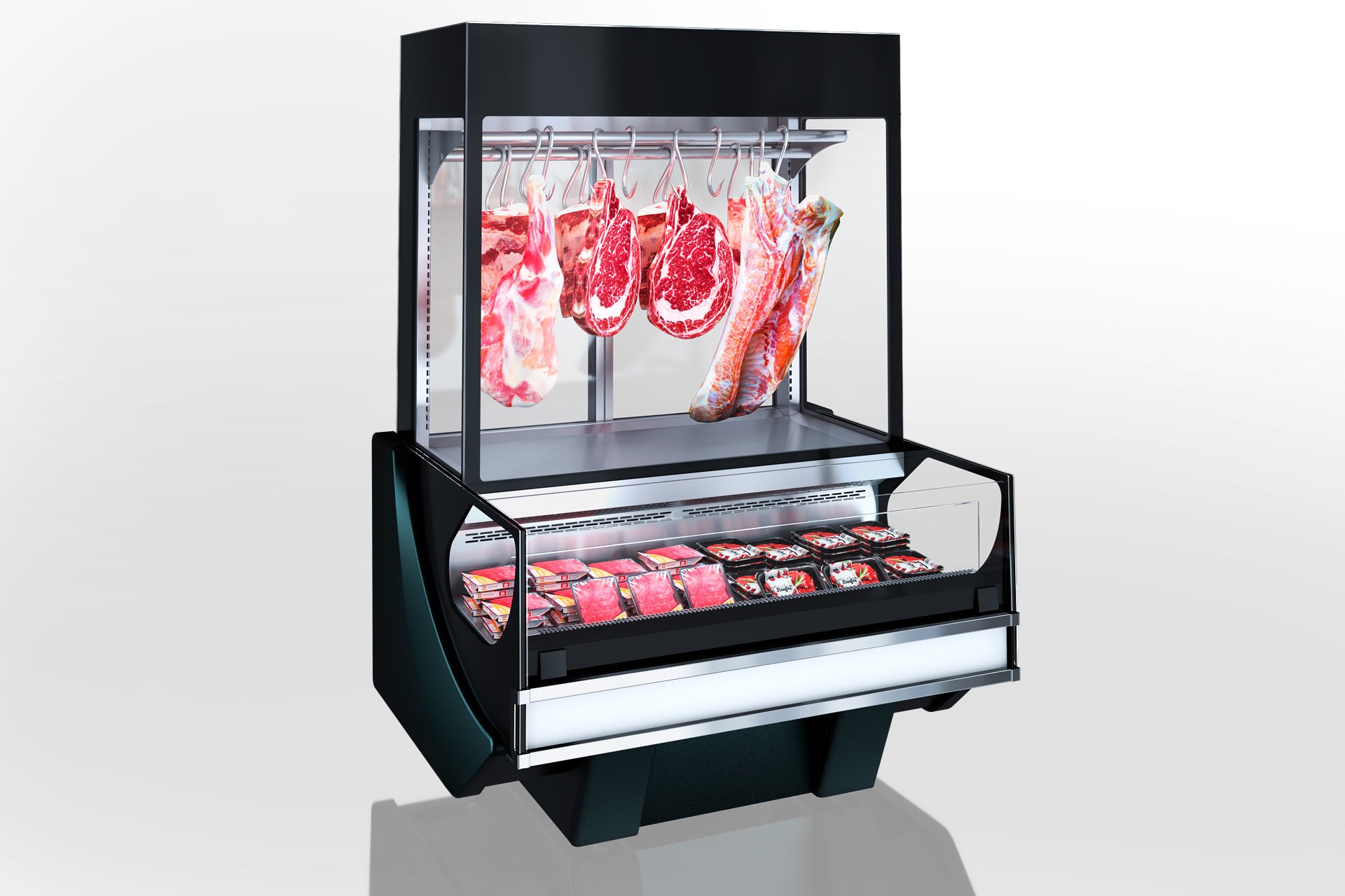 Витрина Missouri cold diamond MC 126 crystal combi 2 S/self 200-S/DBA (Upper enclosure: static, packaged unit) - 1300