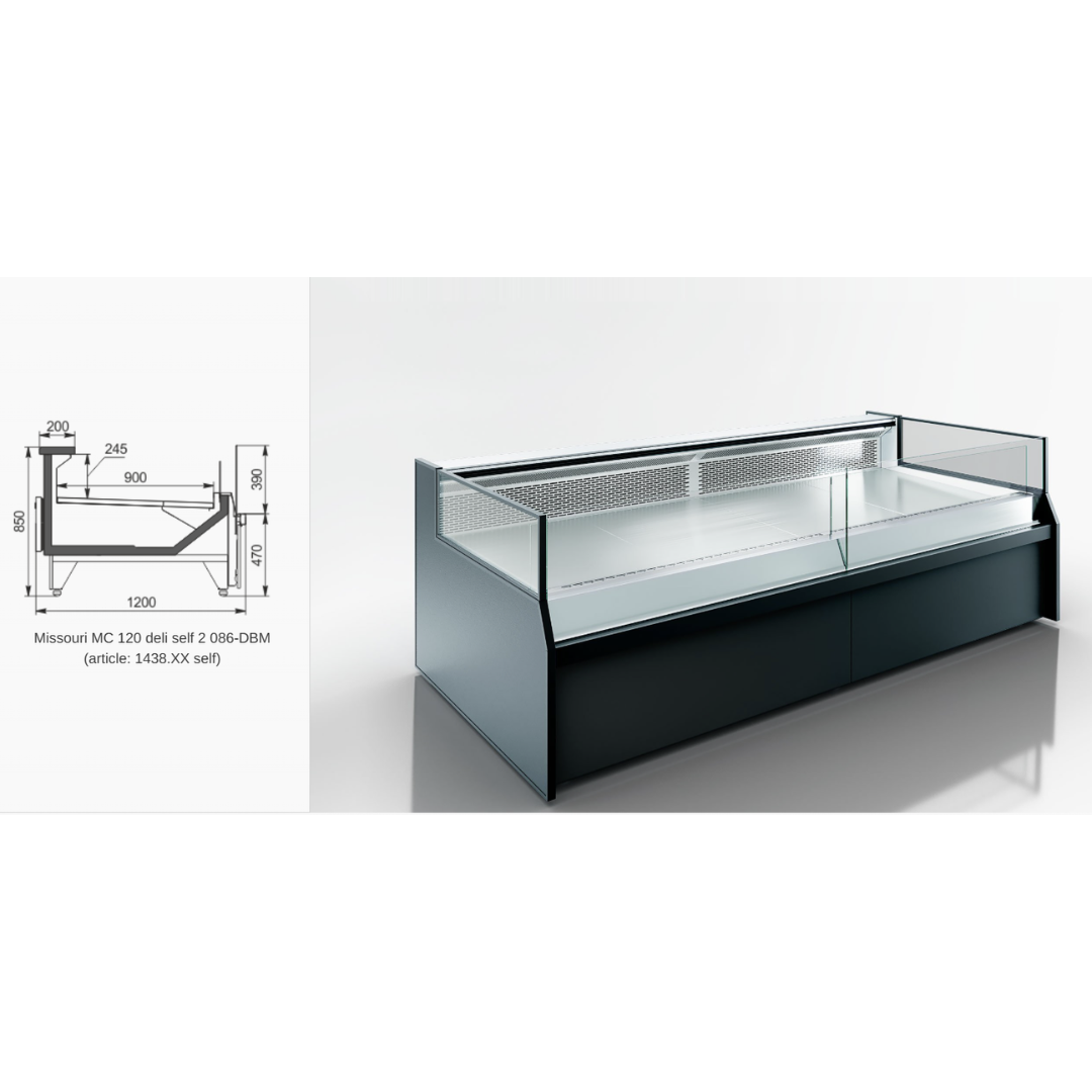 Витрина Missouri MC 120 deli PP 130-DBM - 937