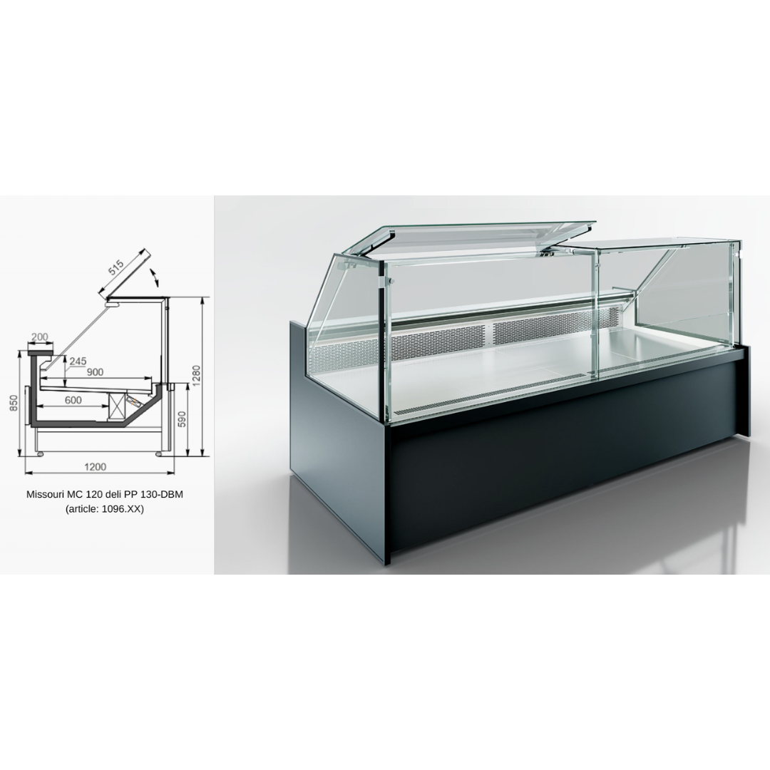 Витрина Missouri MC 120 deli PP 130-DBM - 937