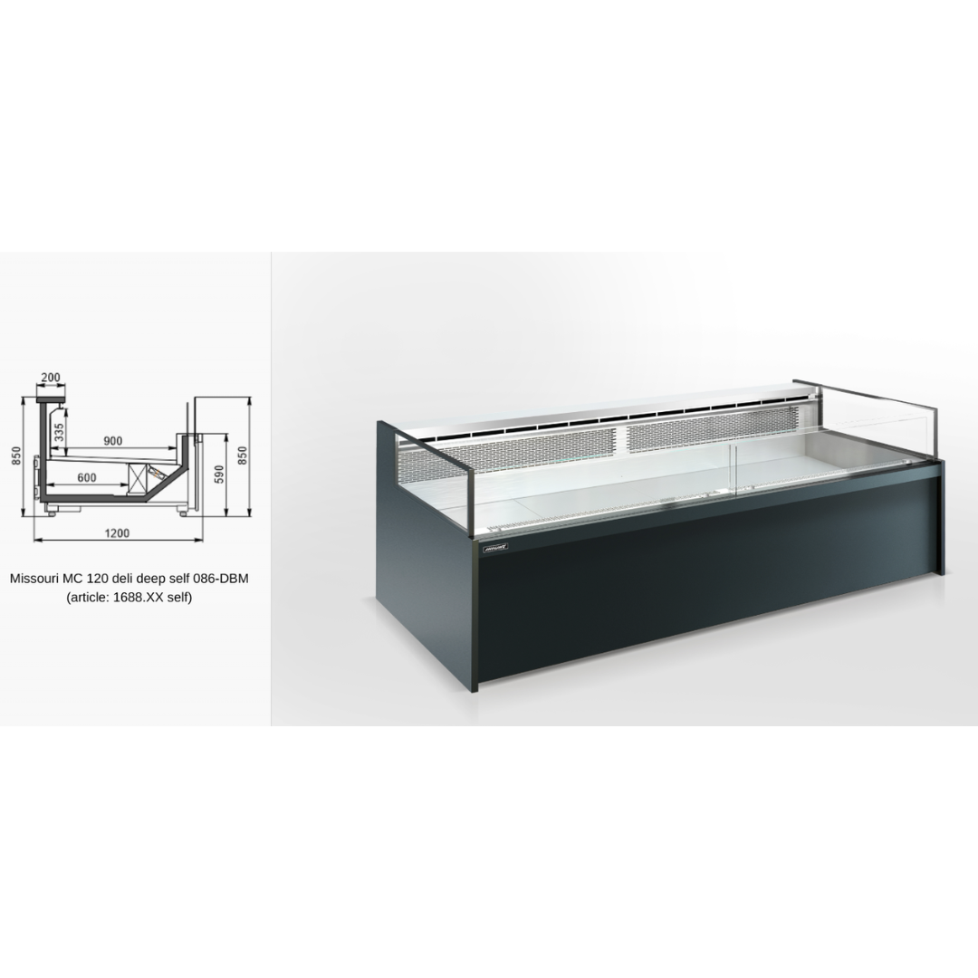 Витрина Missouri MC 120 deli deep self M