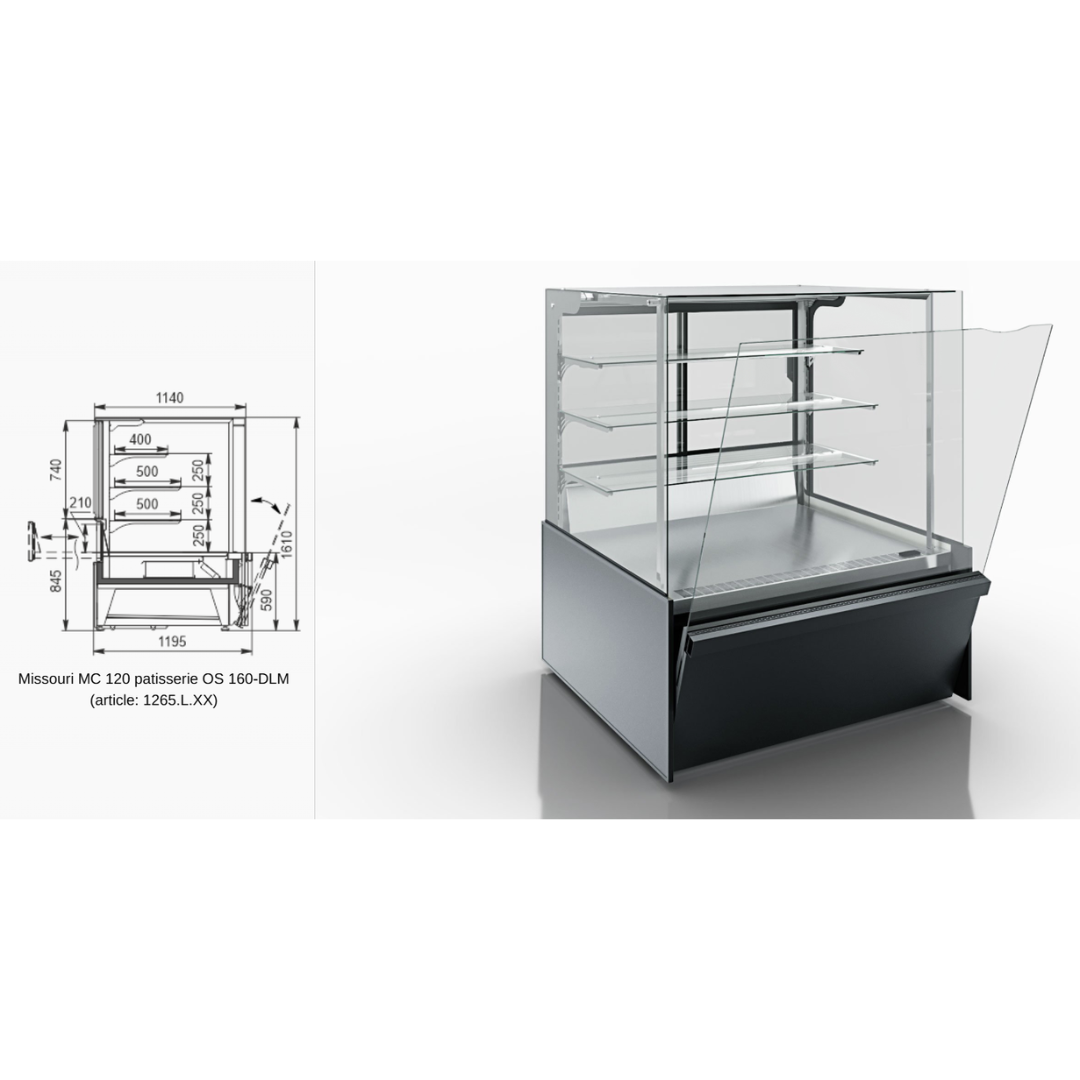 Витрина Missouri MC 120 combi PSPD/self 130-DLA - 3750