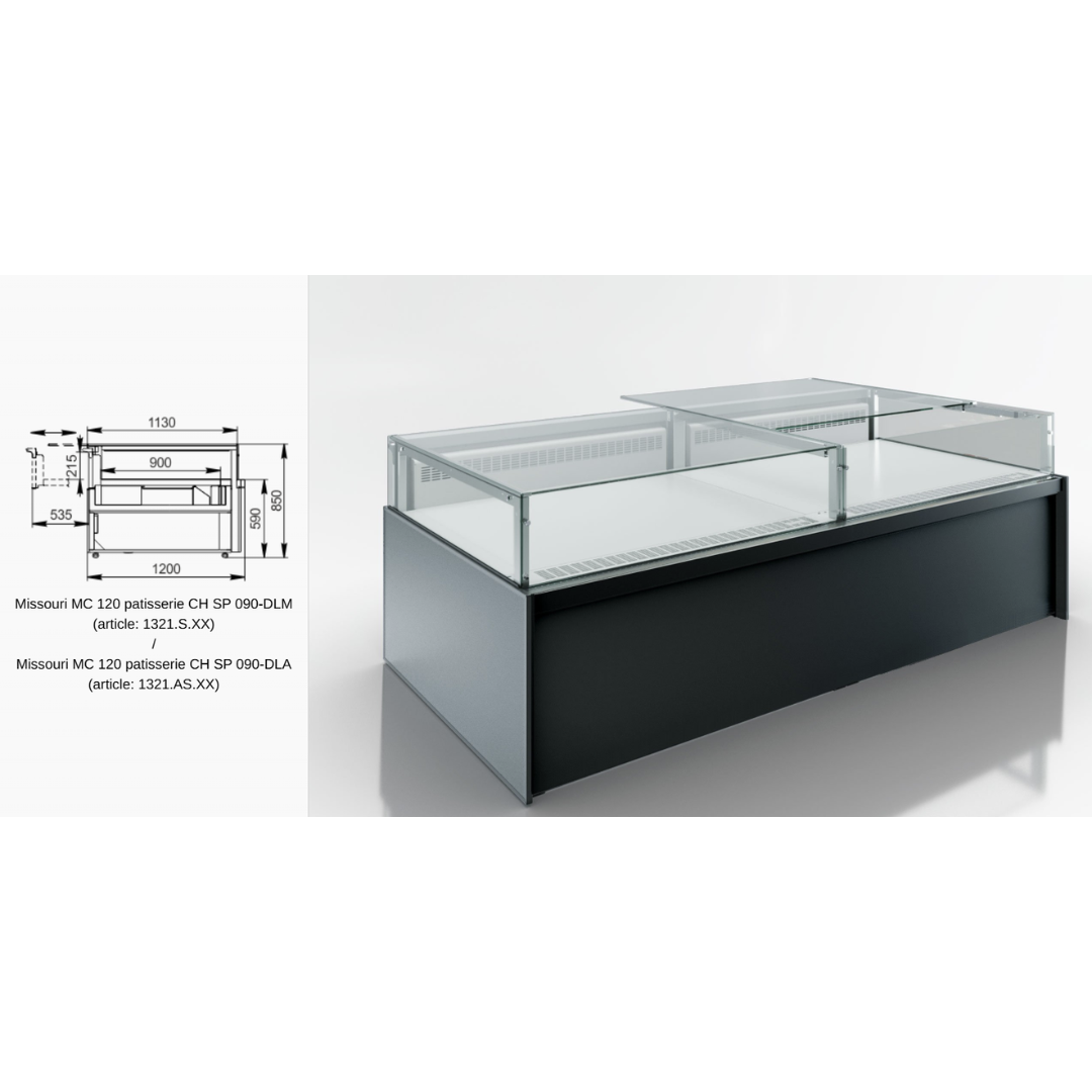 Витрина Missouri MC 120 patisserie СН SP 090-DLM - 1250