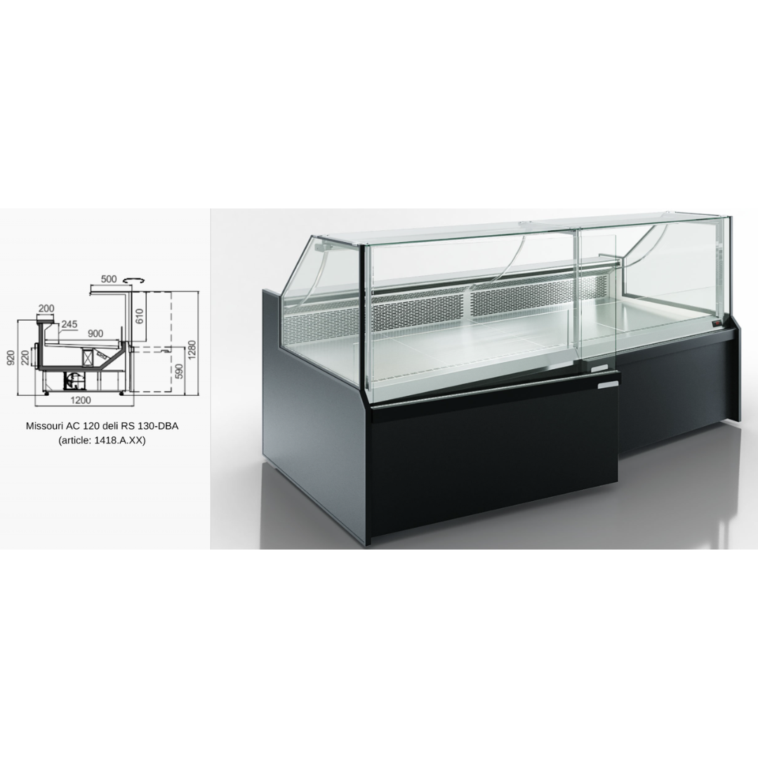 Витрина Missouri АC 120 deli RS 130-SBА - 2500