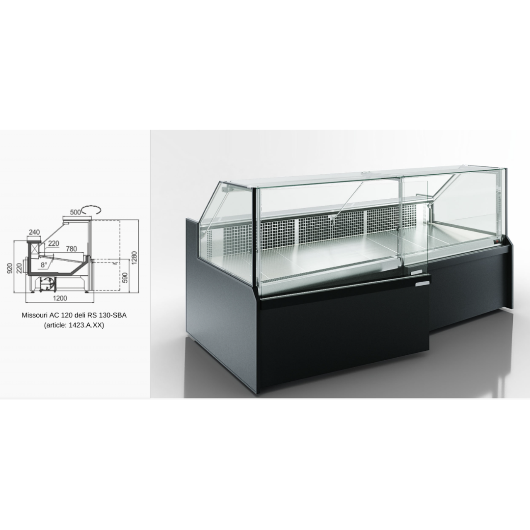 Витрина Missouri АC 120 deli RS 130-SBА - 2500