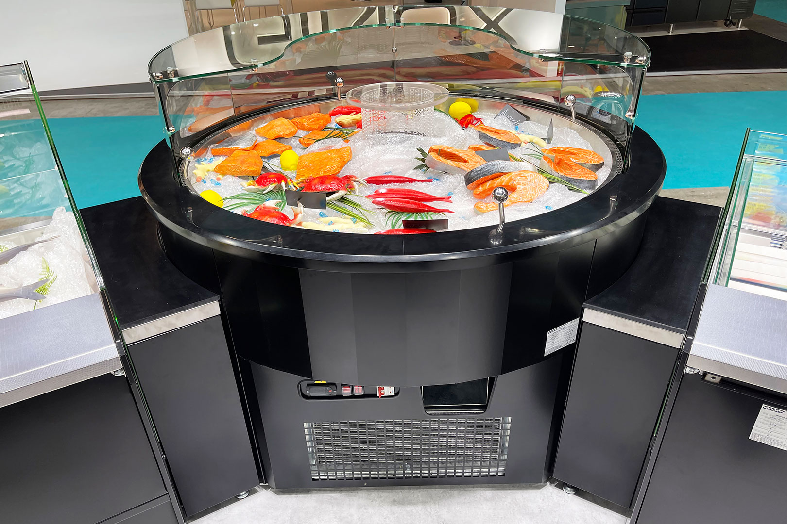 Специализированная витрина для продажи рыбы и морепродуктов Missouri promo AC 151 fish L A