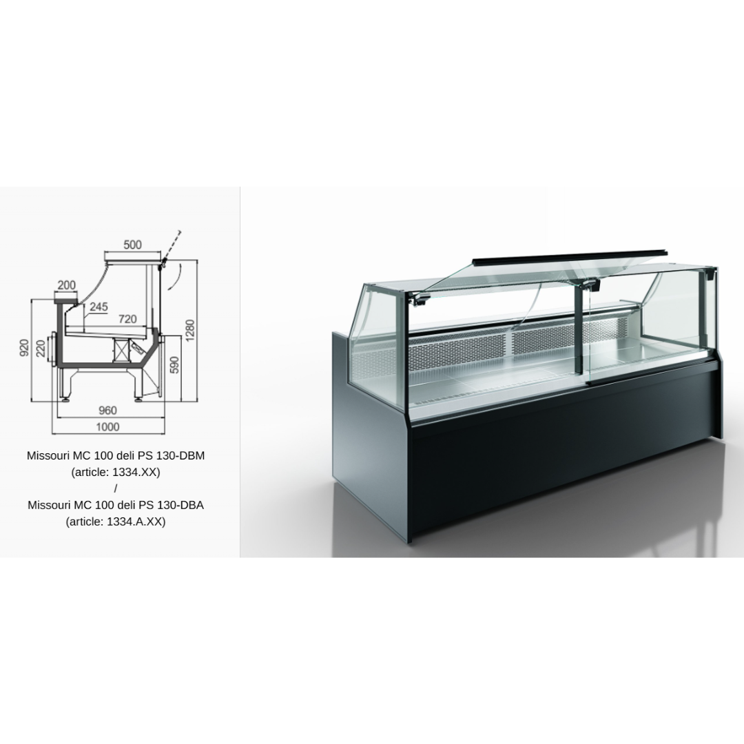 Витрина Missouri MC 100 deli PS 130-DBA - 937