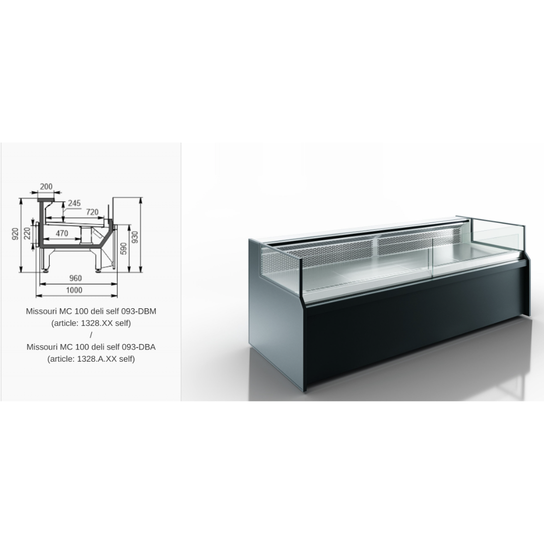 Витрина Missouri MC 100 deli self 093-DBA - 937