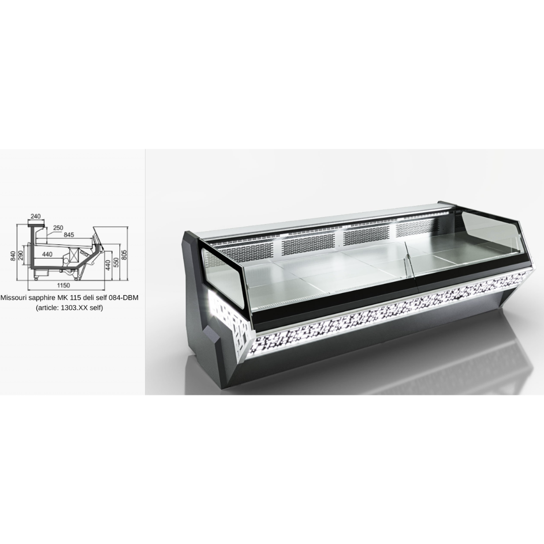 Витрина Missouri sapphire MK 115 deli PS/self M