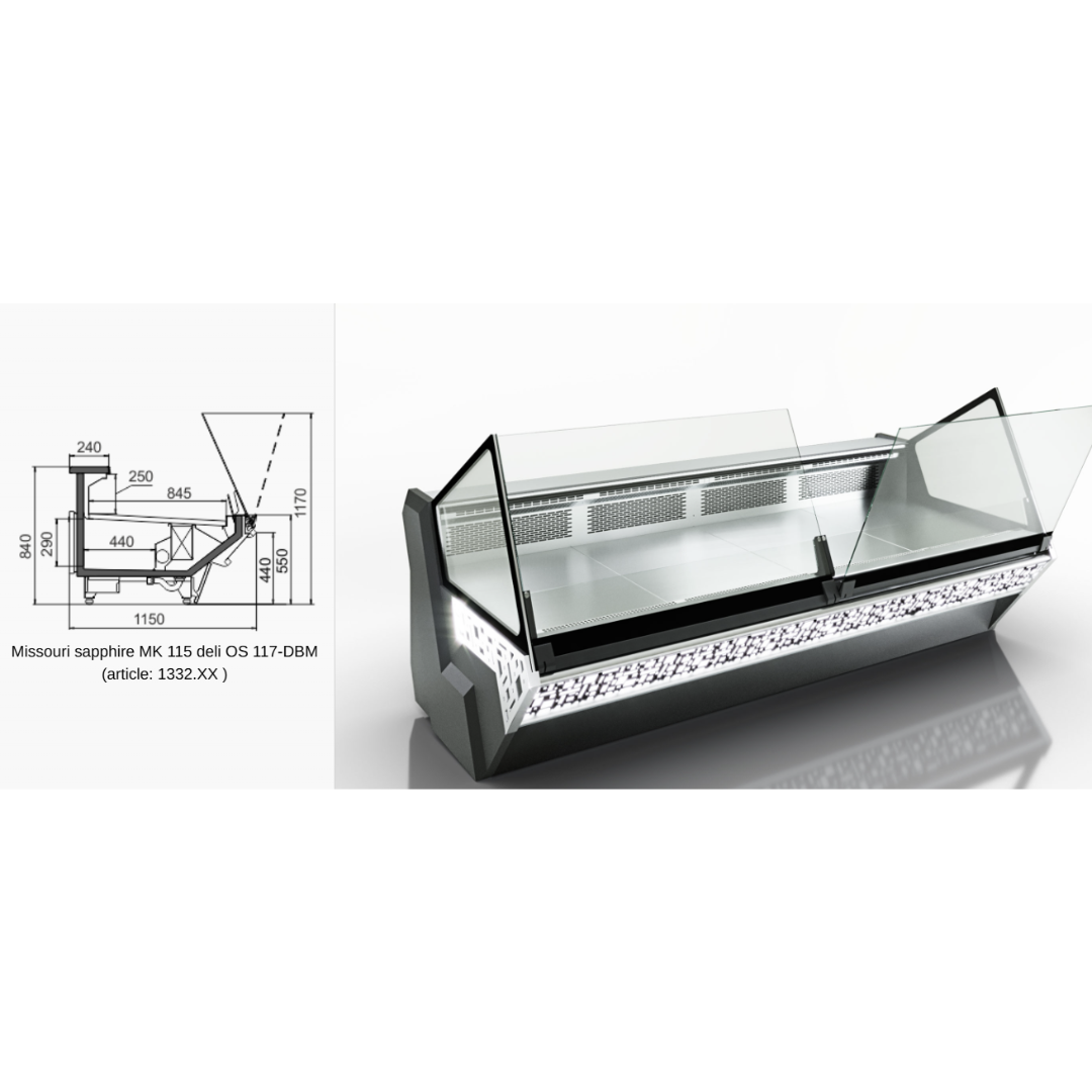 Витрина Missouri sapphire MK 115 deli OS 117-DBM - 3125