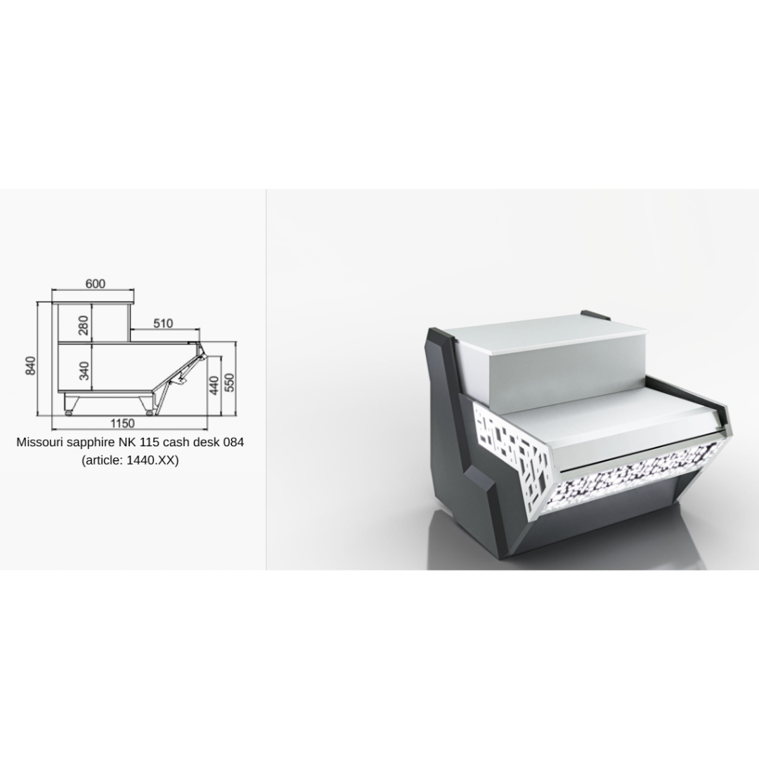 Витрина Missouri sapphire NK 115 cash desk 084 - 700