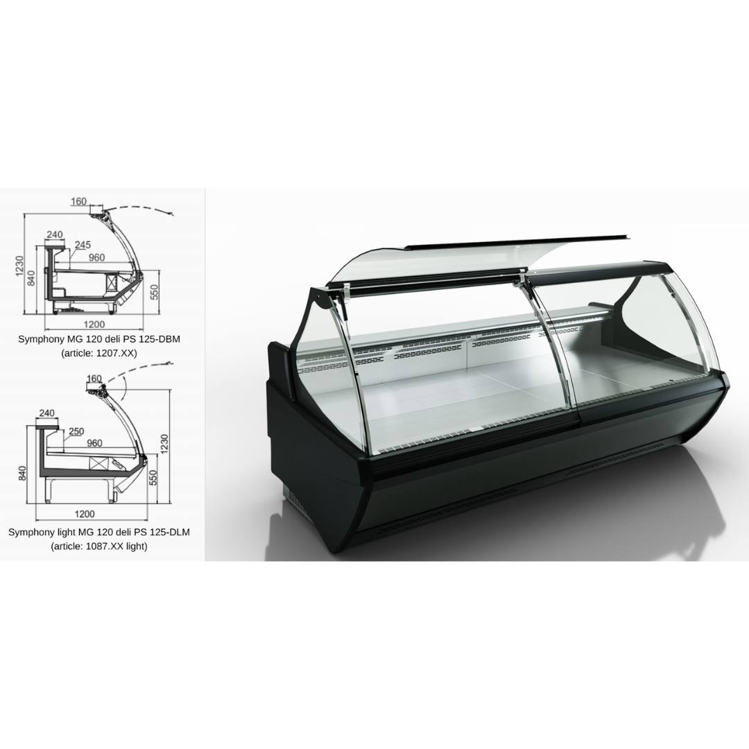 Прилавок Symphony MG 120 deli self 085-DBM - 3125