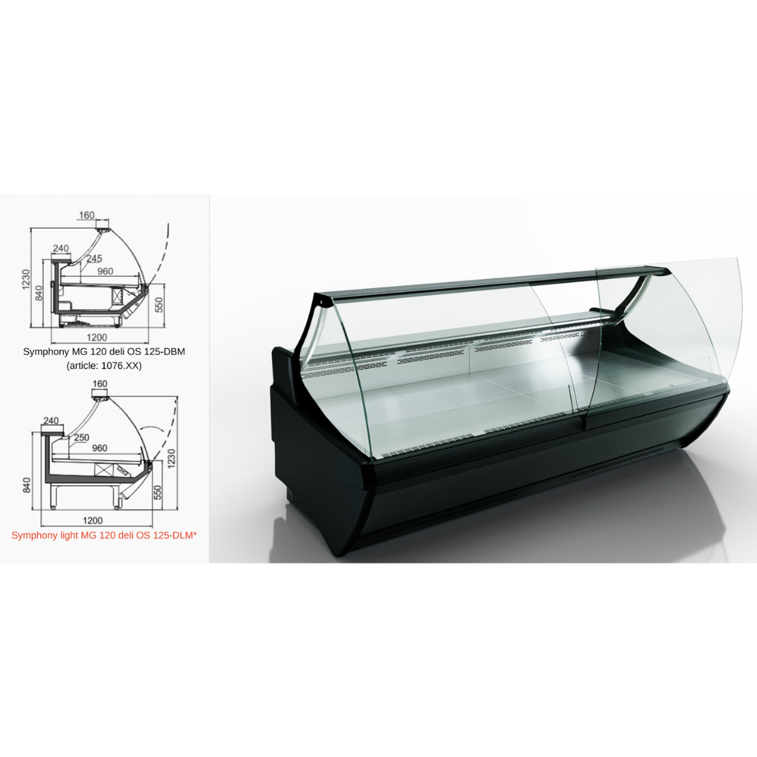 Прилавок Symphony MG 120 deli OS M
