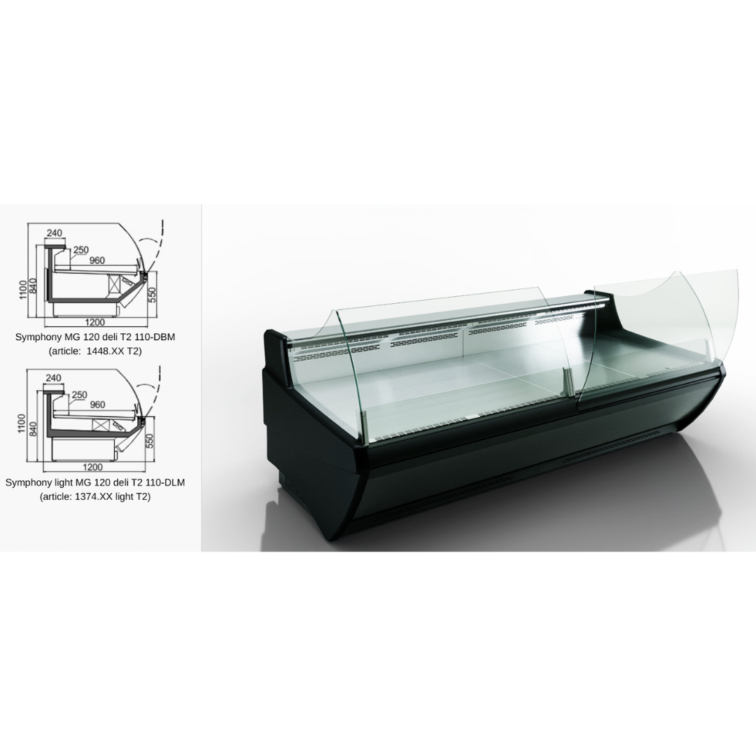 Витрина Symphony MG 120 deli T2 110-DBM - 2500