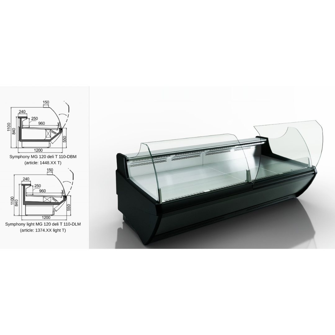Витрина Symphony MG 120 deli T2 110-DBM - 2500