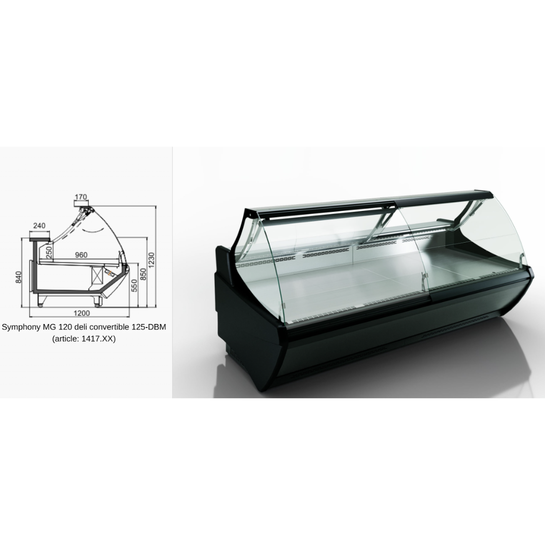 Витрина Symphony MG 120 deli convertible 125-DBM - 2500