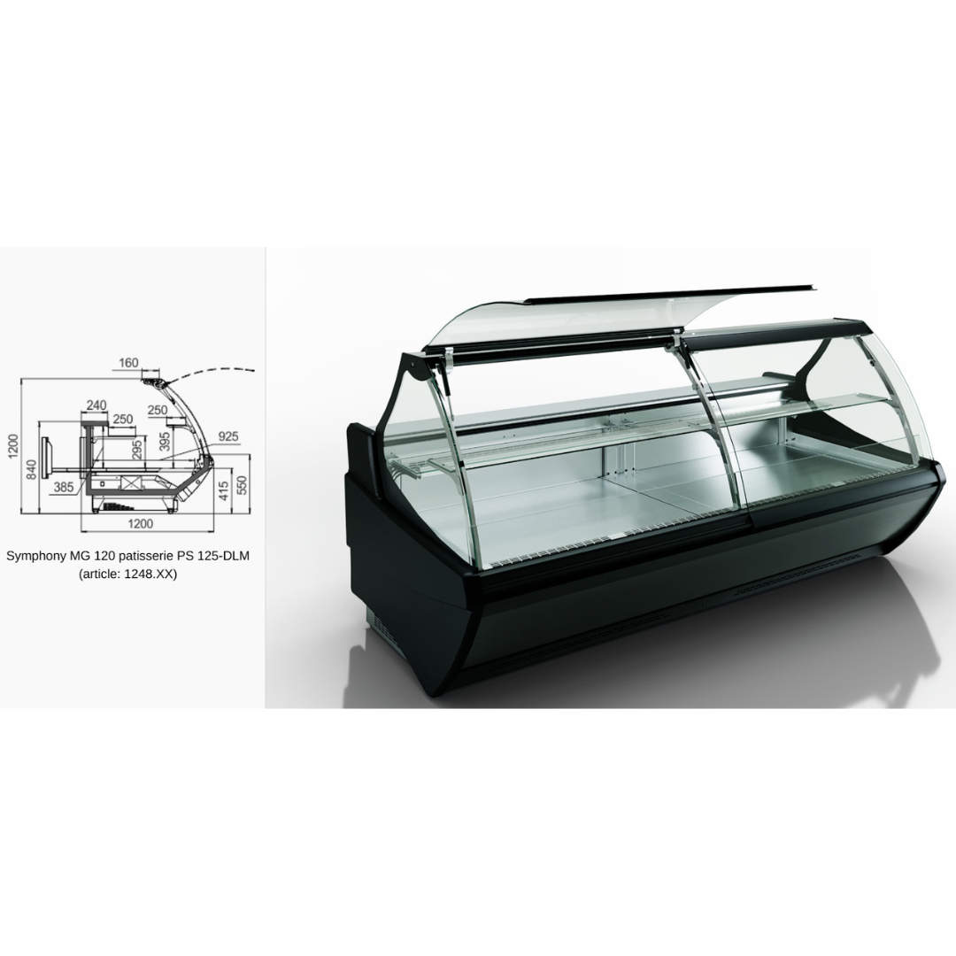 Витрина Symphony MG 120 patisserie PS 125-DLM - 937