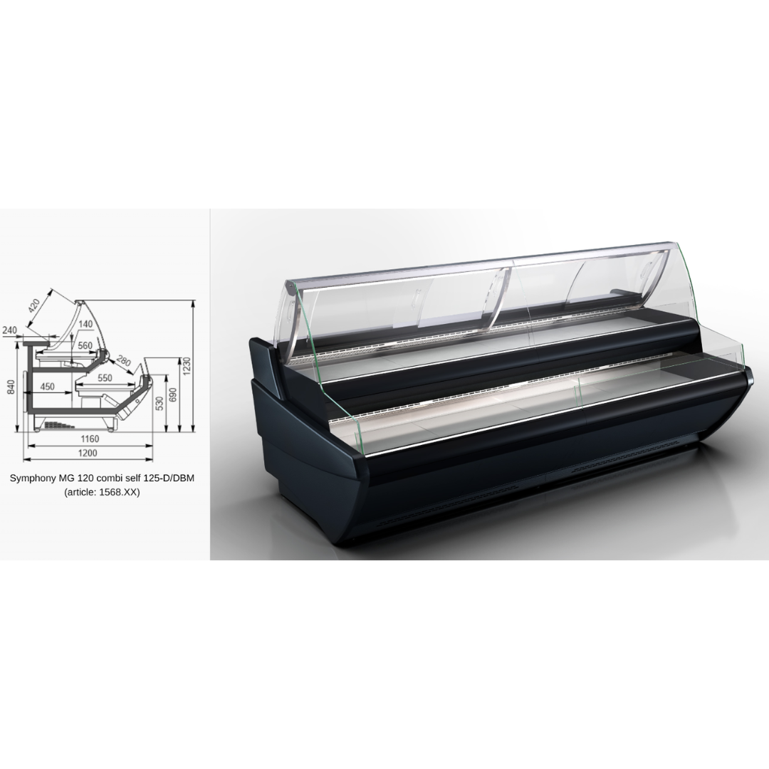 Витрина Symphony MG 120 combi OS M