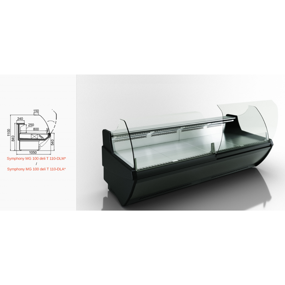 Витрина Symphony MG 100 deli T 110-DLM / Symphony MG 100 deli T2 110-DLM - 937
