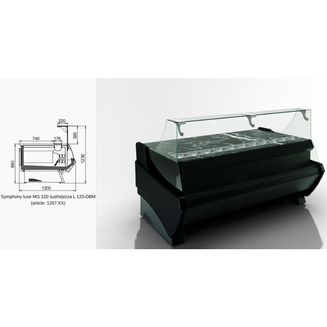 Витрина Symphony luxe MG 120 для суши/пиццы L M