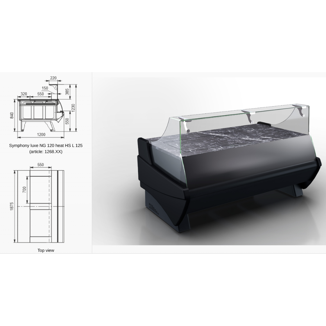 Витрина Symphony luxe NG 120 heat HS L