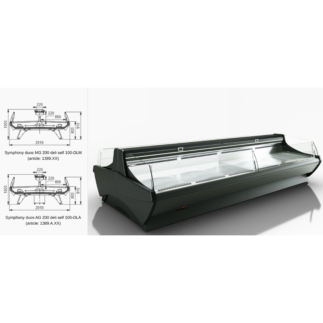 Витрина Symphony duos AG 200 deli self 100-DLA - 3750