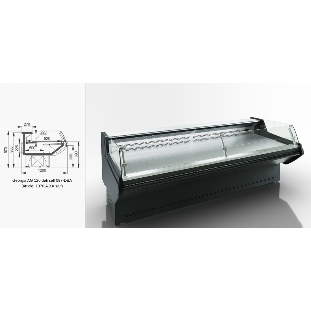 Витрина Georgia AG 120 deli PS 126-SBA - 937