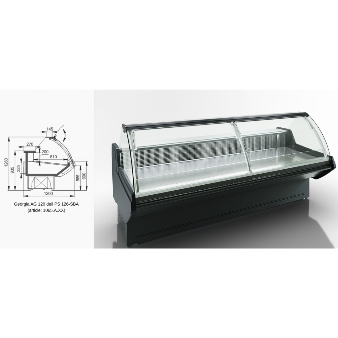 Витрина Georgia AG 120 deli PS 126-SBA - 937