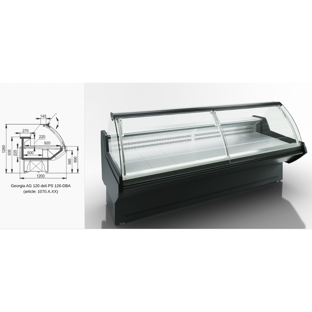 Витрина Georgia AG 120 deli PS 126-SBA - 937