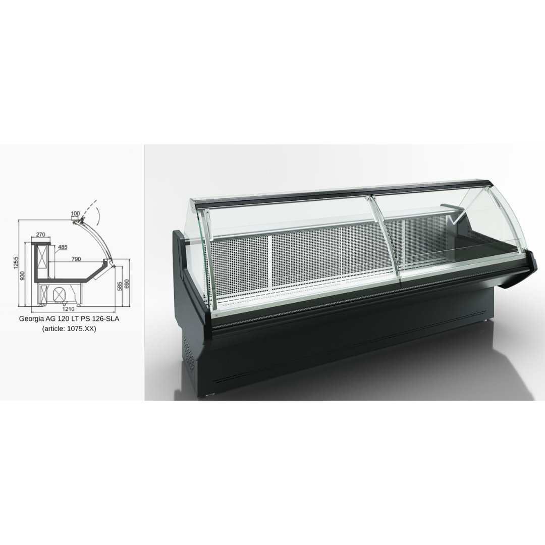 Витрина Georgia AG 120 LT PS 126-SLA - 1250