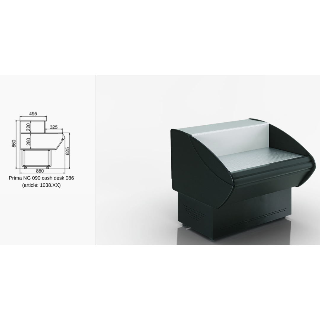 Витрина Prima NG 090 cash desk 086 - 800