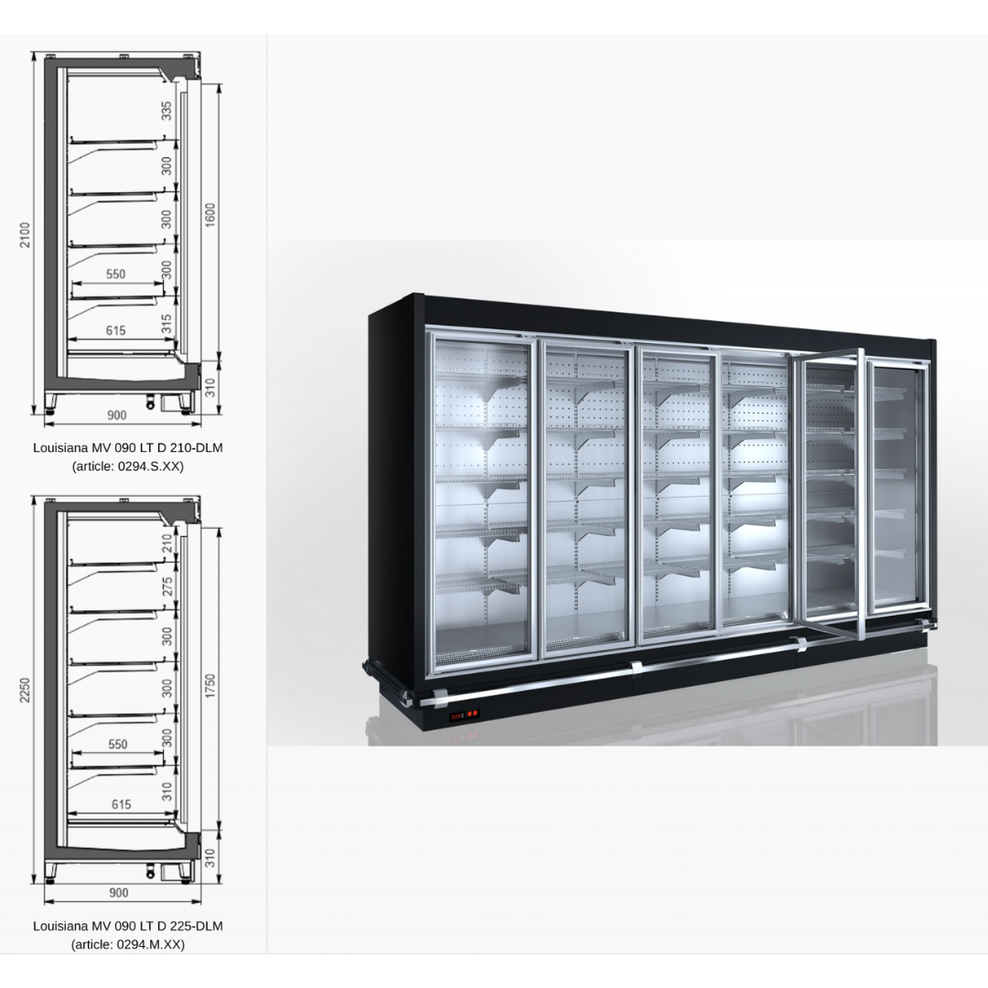 Витрина Louisiana MV 090 LT D 210-DLM - 795
