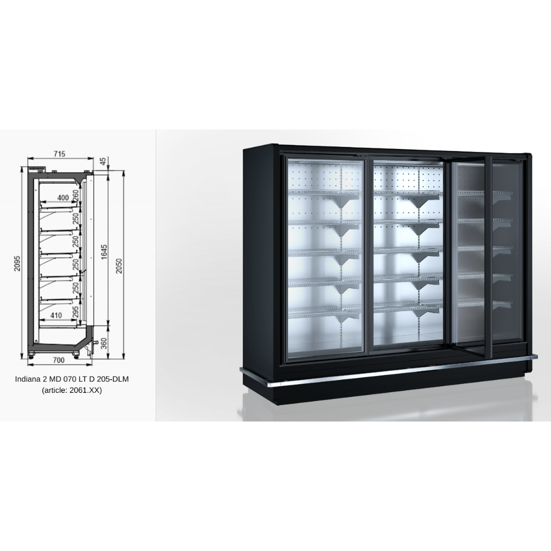 Витрина Indiana 2 MD 070 LT D 205-DLM - 795