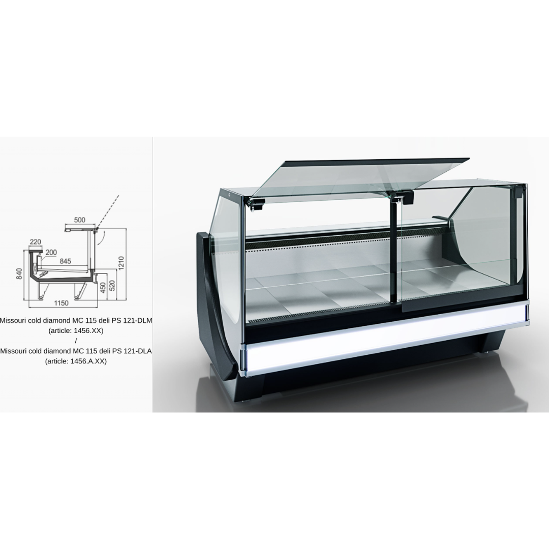 Витрина Missouri cold diamond MC 115 deli PS 121-DLA - 1875