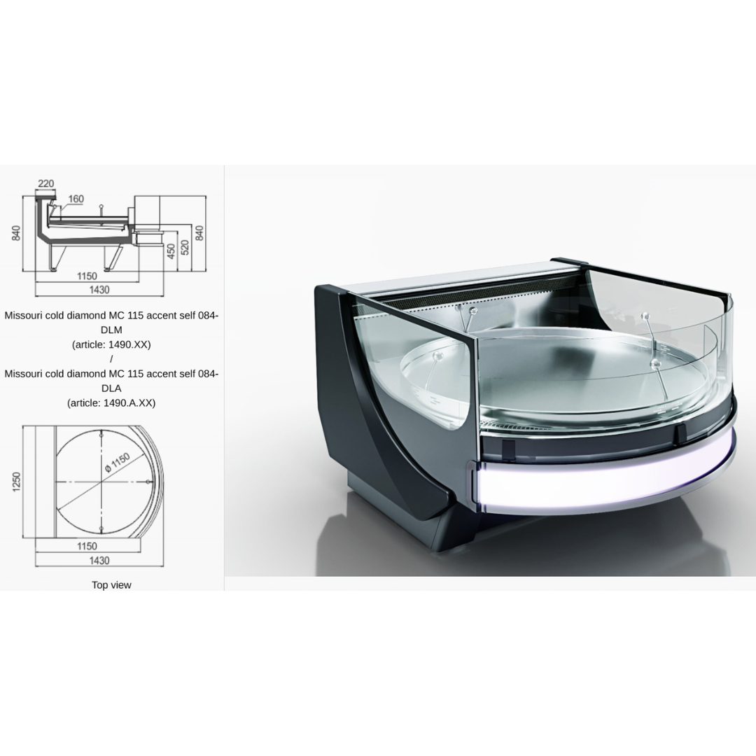 Витрина Missouri cold diamond MC 115 accent self 084-DLM - 1250