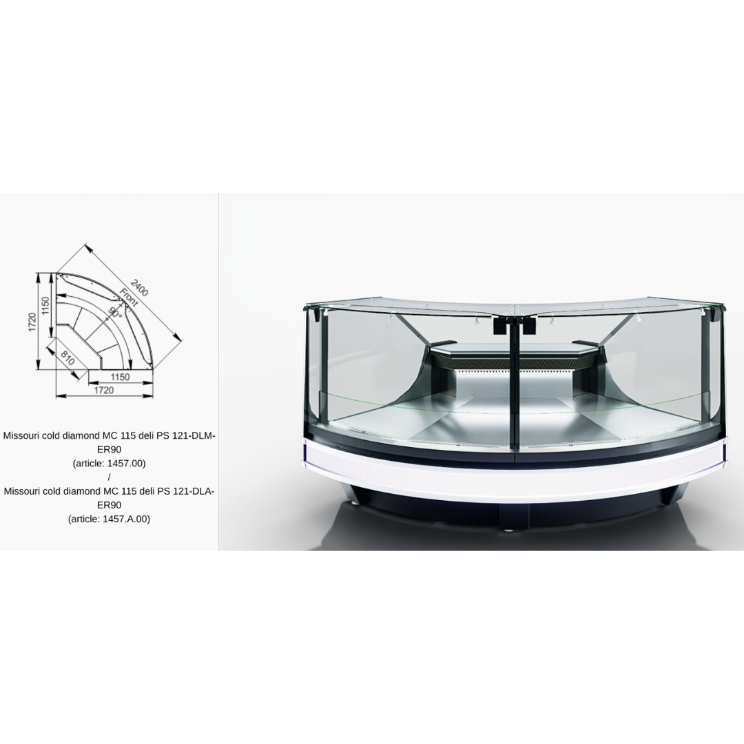 Витрина Missouri cold diamond MC 115 deli self 084 - DLA-ER90 - DLA-ER90
